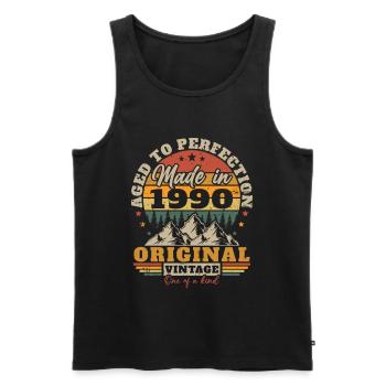 1990's Vintage Original 1990's Birthday Gift - Men's Premium Organic Tank Top - black - Front - Michal (187cm)