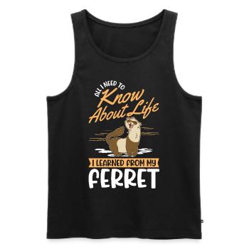 Frettchen Spruch Ferret - Männer Premium Bio Tank Top - Schwarz - Vorne - AI Model Male 178 light (178cm)