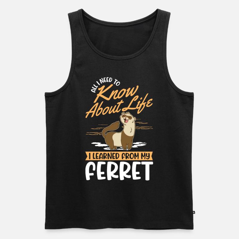 Frettchen Spruch Ferret - Männer Premium Bio Tank Top - Schwarz
