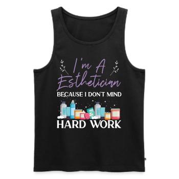 Cute Licensed Esthetician Skincare - Männer Premium Bio Tank Top - Schwarz - Vorne - Michal (187cm)