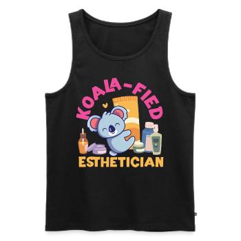 Cute Licensed Esthetician Skincare - Männer Premium Bio Tank Top - Schwarz - Vorne - Michal (187cm)