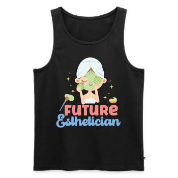 Cute Licensed Esthetician Skincare - Männer Premium Bio Tank Top - Schwarz - Vorne - Michal (187cm)