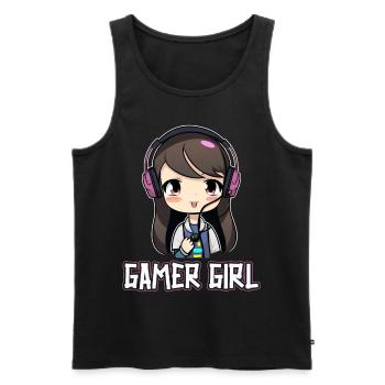 Console de jeu PC Gamer Girl Gamer Girl - Débardeur bio Premium Homme - noir - Devant - Michal (187cm)