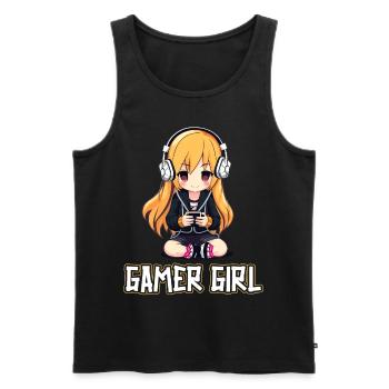 Console de jeu PC Gamer Girl Gamer Girl - Débardeur bio Premium Homme - noir - Devant - Michal (187cm)