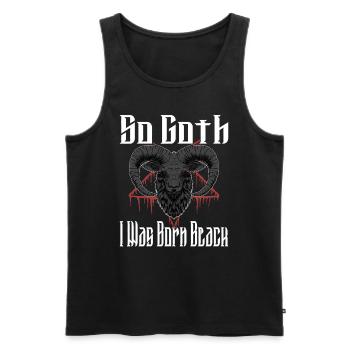 Satan Belzébuth Diable Gothique Pentagramme Mystique - Débardeur bio Premium Homme - noir - Devant - AI Model Male 178 light (178cm)