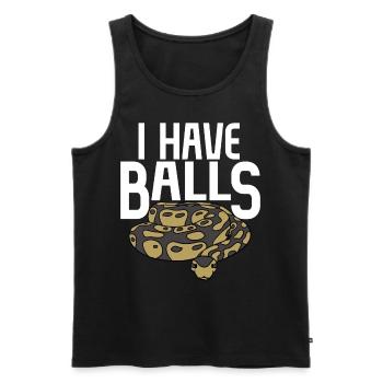 Ball python snake - Men's Premium Organic Tank Top - black - Front - AI Model Male 178 light (178cm)