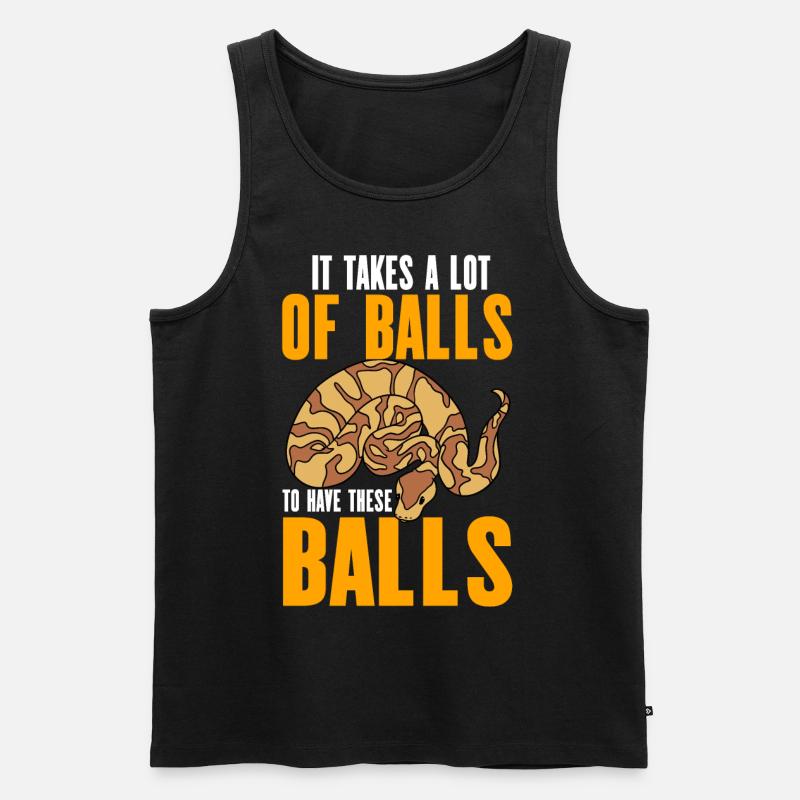 Ball Python Snake - Men's Premium Organic Tank Top - black