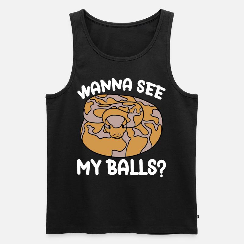 Ball python snake - Men's Premium Organic Tank Top - black