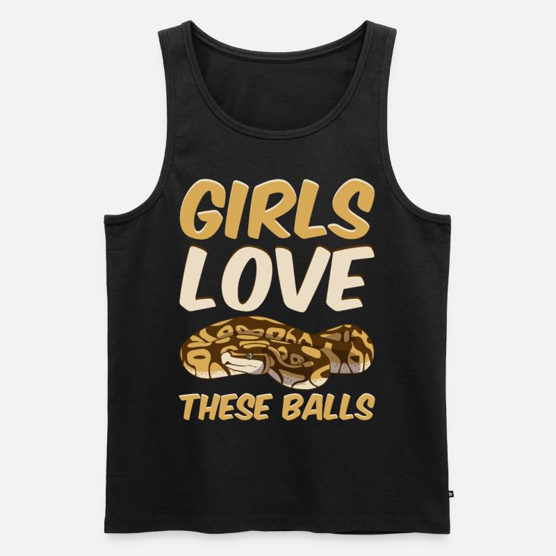 Ball Python Snake - Men's Premium Organic Tank Top - black