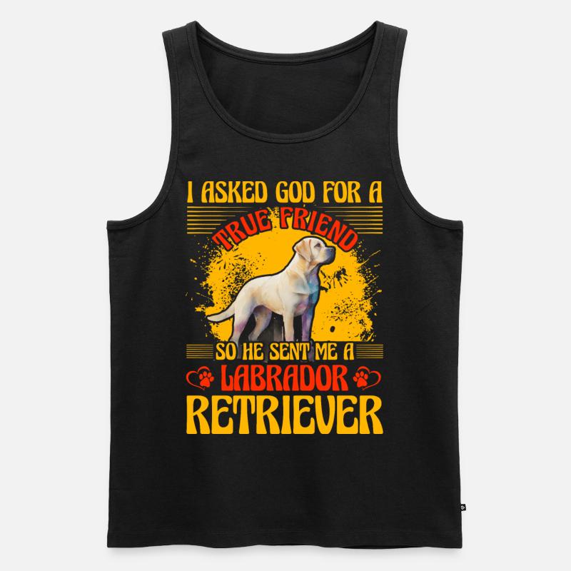 Labrador Lustiger Spruch - Männer Premium Bio Tank Top - Schwarz