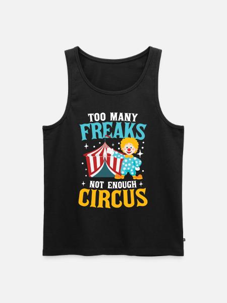 Not Enough Circus - Männer Premium Bio Tank Top - Schwarz