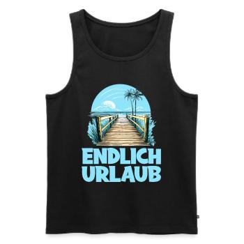 Urlaubsbereit Urlaub für einen Strandurlaub - Männer Premium Bio Tank Top - Schwarz - Vorne - Michal (187cm)