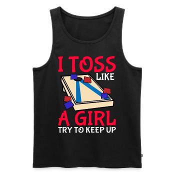 Cornhole corn hole - Men's Premium Organic Tank Top - black - Front - Michal (187cm)