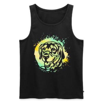 Labrador - Men's Premium Organic Tank Top - black - Front - Michal (187cm)