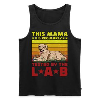 This Mama is reguraly tested by the Lab - Men's Premium Organic Tank Top - black - Front - Michal (187cm)