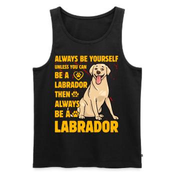 Labrador - Männer Premium Bio Tank Top - Schwarz - Vorne - AI Model Male 178 light (178cm)