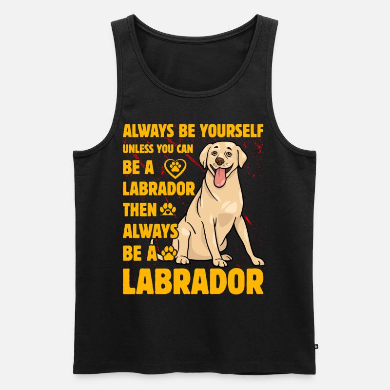 Labrador - Männer Premium Bio Tank Top - Schwarz