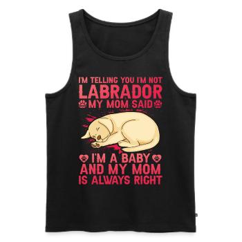 Labrador - Men's Premium Organic Tank Top - black - Front - Michal (187cm)