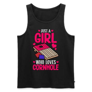 Corn Hole - Men's Premium Organic Tank Top - black - Front - Michal (187cm)