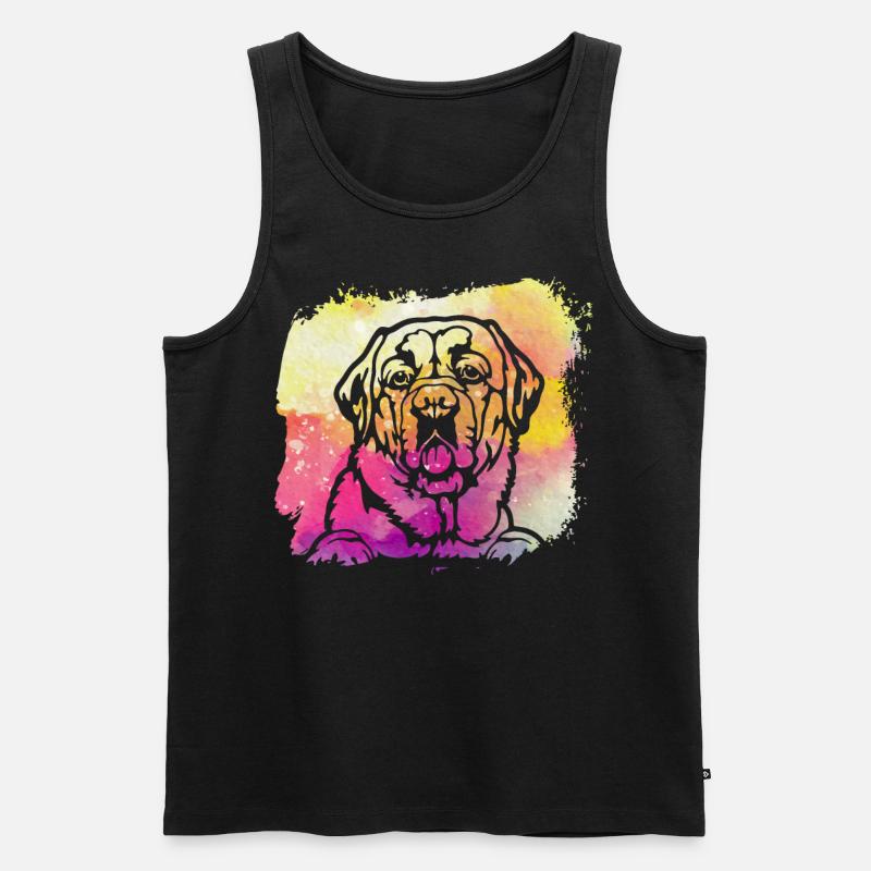 Labrador - Männer Premium Bio Tank Top - Schwarz