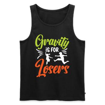 Jumping Gymnastic Trampolines - Männer Premium Bio Tank Top - Schwarz - Vorne - AI Model Male 178 light (178cm)