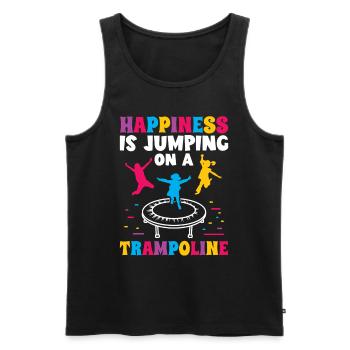 jumping gymnastic Kids Trampolines - Männer Premium Bio Tank Top - Schwarz - Vorne - AI Model Male 178 light (178cm)