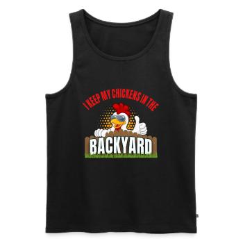 Backyard Chicken Breeder Funny Chicken Lover - Men's Premium Organic Tank Top - black - Front - Michal (187cm)