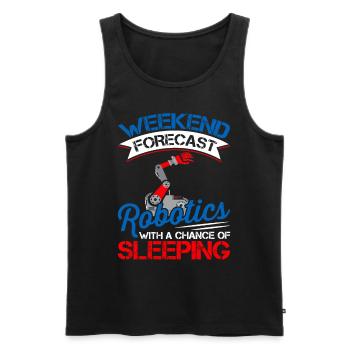 Wochenend-prognose Robotik-liebhaber - Männer Premium Bio Tank Top - Schwarz - Vorne - Michal (187cm)