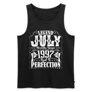 July 1997. Birthday gift July 1997. - Men's Premium Organic Tank Top - black - Front - Michal (187cm)