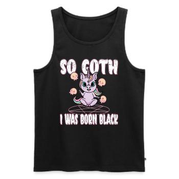 Satan Beelzebub Devil Gothic Pentagram Mystical - Men's Premium Organic Tank Top - black - Front - Michal (187cm)