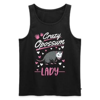Opossum fou Femme Marsupial de l’opossum - Débardeur bio Premium Homme - noir - Devant - Michal (187cm)