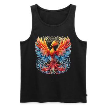 Aufsteigender Phönix Feuer Inspirierende Fantasie - Männer Premium Bio Tank Top - Schwarz - Vorne - AI Model Male 178 light (178cm)