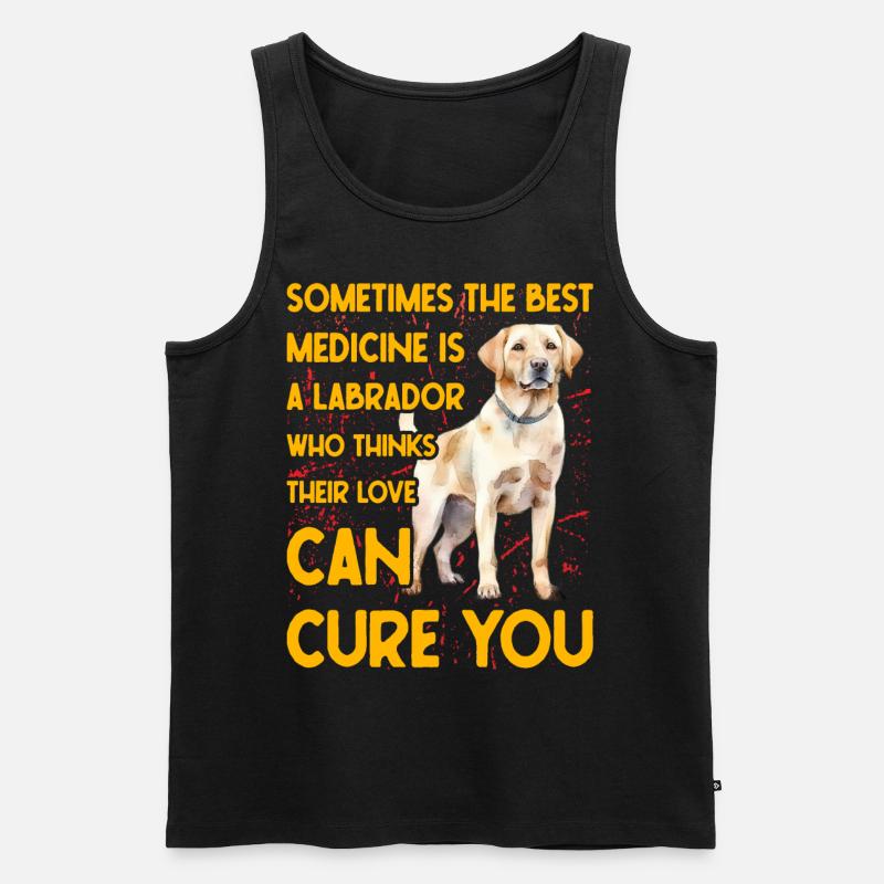 Labrador Lustiger Spruch - Männer Premium Bio Tank Top - Schwarz