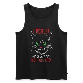Lächle Du Kannst Sie Nicht Alle Töten - Männer Premium Bio Tank Top - Schwarz - Vorne - Michal (187cm)
