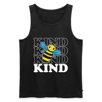 Bee Child - Men's Premium Organic Tank Top - black - Front - Michal (187cm)