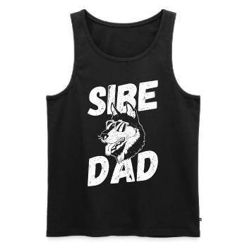 Sibe Dad Siberian Husky - Männer Premium Bio Tank Top - Schwarz - Vorne - AI Model Male 178 light (178cm)