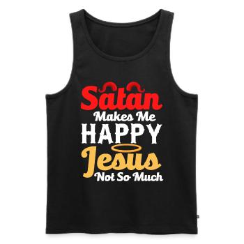 Lustiger Satanismus - Männer Premium Bio Tank Top - Schwarz - Vorne - AI Model Male 178 light (178cm)