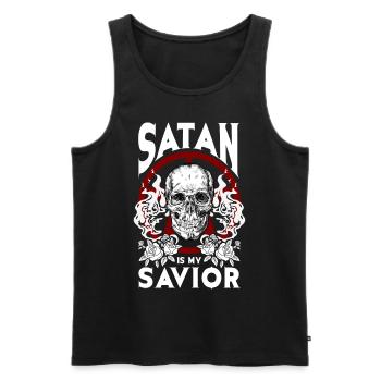 Lustiger Satanismus Satanisch - Männer Premium Bio Tank Top - Schwarz - Vorne - AI Model Male 178 light (178cm)