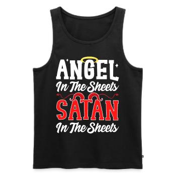 Lustiger Satanismus - Männer Premium Bio Tank Top - Schwarz - Vorne - AI Model Male 178 light (178cm)