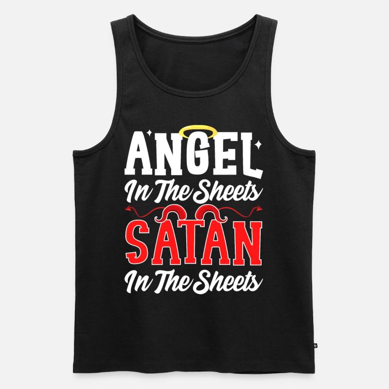 Lustiger Satanismus - Männer Premium Bio Tank Top - Schwarz