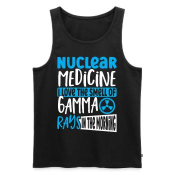Nuclear Medicine I Love The Smell Of Gamma Rays - Men's Premium Organic Tank Top - black - Front - AI Model Male 178 light (178cm)