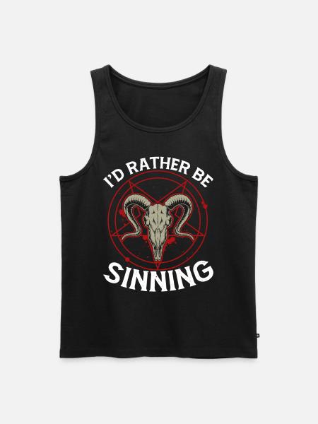 Funny Satanism Satanic Satan - Men's Premium Organic Tank Top - black