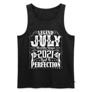 July 2021. Birthday Gift July 2021. - Men's Premium Organic Tank Top - black - Front - Michal (187cm)
