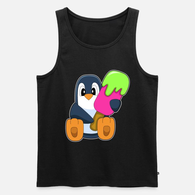 Popsicle pingouin - Débardeur bio Premium Homme - noir