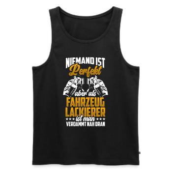 Fahrzeuglackierer sind perfekt Lackierer - Männer Premium Bio Tank Top - Schwarz - Vorne - Michal (187cm)