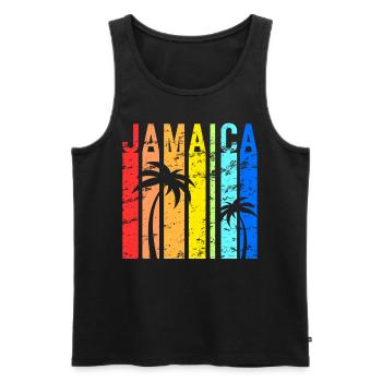 Jamaica Caribbean Island Vacations - Men's Premium Organic Tank Top - black - Front - Michal (187cm)