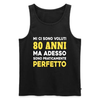 Cela a pris 80 ans mais aujourdhui je suis parfait - Débardeur bio Premium Homme - noir - Devant - Michal (187cm)
