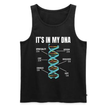 Spiritual DNA Inspiration Spiritualist - Men's Premium Organic Tank Top - black - Front - Michal (187cm)