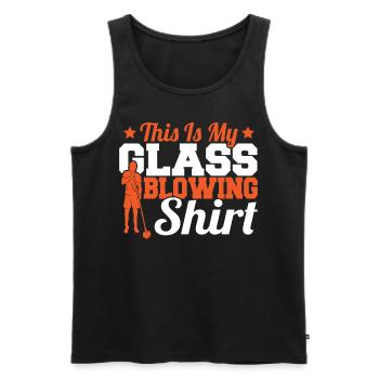 This Is My Glassblowing Shirt Glassblower Glass - Men's Premium Organic Tank Top - black - Front - AI Model Male 178 light (178cm)