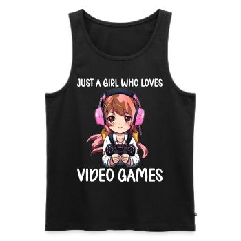 Console de jeu PC Gamer Girl Gamer Girl - Débardeur bio Premium Homme - noir - Devant - Michal (187cm)